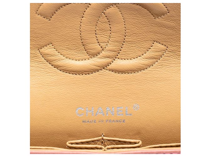 Borsa a Spalla Chanel Medium Classic Washed Lambskin Bijoux Chain Double Flap Rosa - vista 5