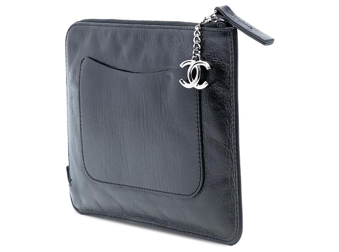 Clutch Votez Coco in pelle di vitello invecchiata nera Chanel Nero - vista 2