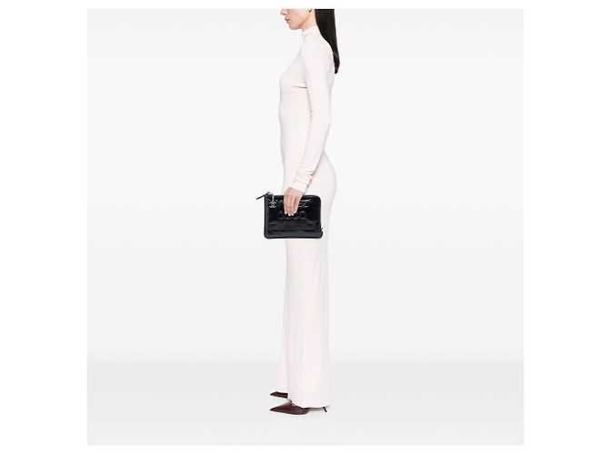 Clutch Votez Coco in pelle di vitello invecchiata nera Chanel Nero - vista 7