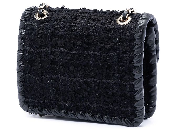 Borsa a tracolla Chanel Mini Tweed My Own Frame Flap nera Nero - vista 2