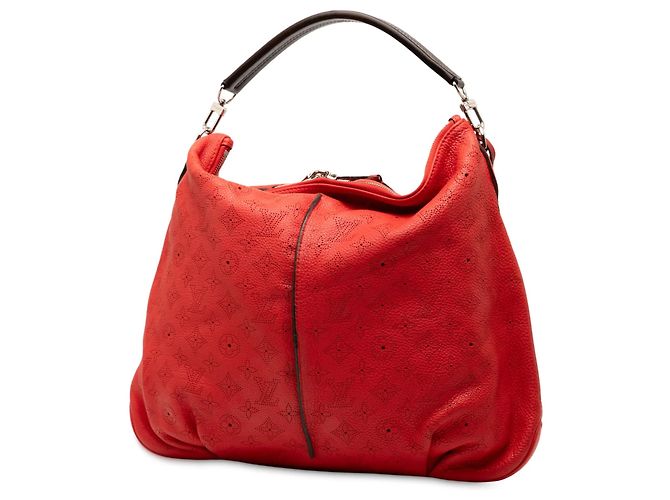 Borsa Louis Vuitton Monogram Mahina Selene MM rossa Rosso - vista 2