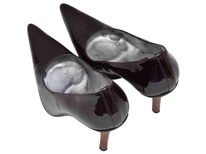 Dolce & Gabbana Braune D&G Lack-Spitzenschuhe Größe 36.5 - Ansicht 3