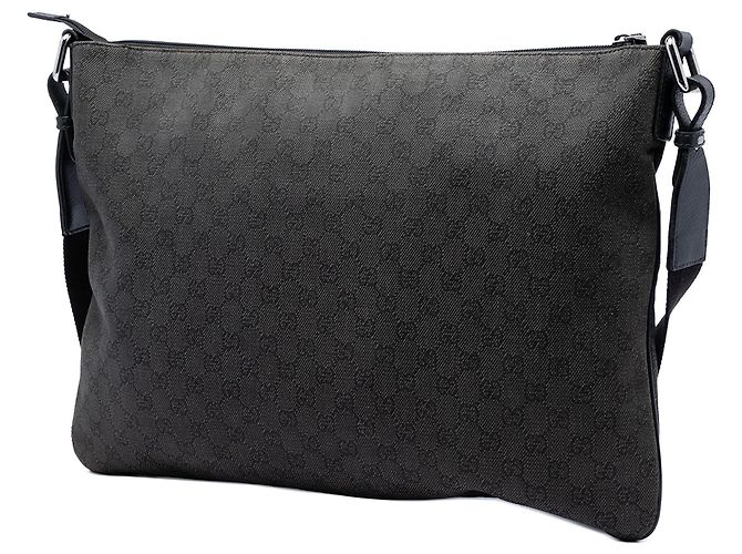 Borsa a tracolla Gucci GG in denim nero - vista 2