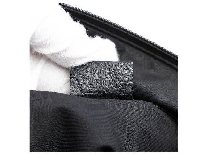 Borsa a tracolla Gucci GG in denim nero - vista 6