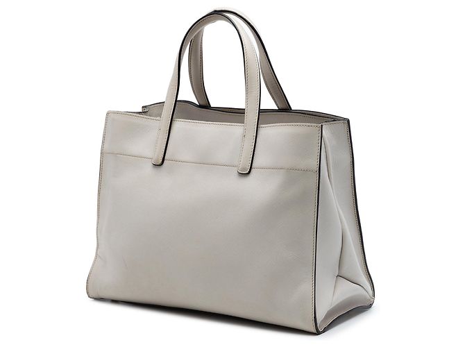 Borsa Tote e Borsa a tracolla Prada Saffiano Soft Triple Pocket bianca Bianco - vista 2