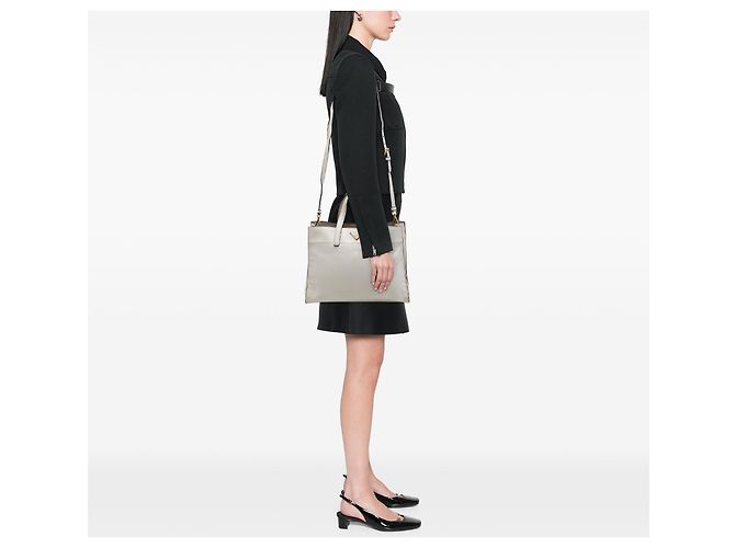 Borsa Tote e Borsa a tracolla Prada Saffiano Soft Triple Pocket bianca Bianco - vista 6