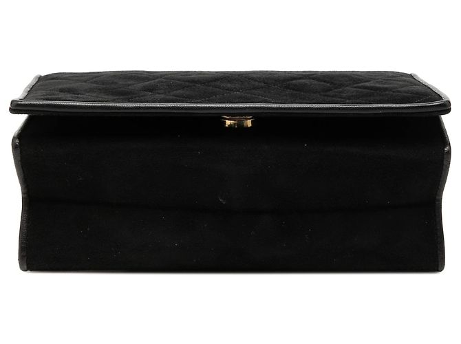 Bolsa transversal Chanel Small CC em camurça acolchoada preta Preto - vista 3
