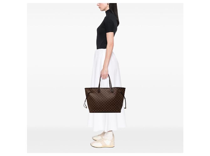 Borsa Tote Neverfull GM in Damier Ebene marrone Louis Vuitton - vista 6