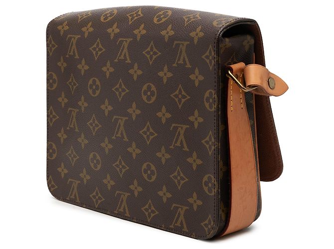 Borsa a tracolla marrone Louis Vuitton Monogram Cartouchiere GM - vista 2