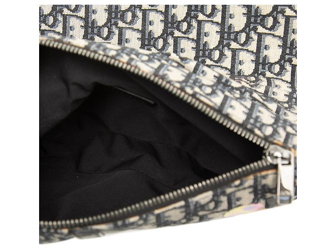 Borsa a tracolla Dior Alex Foxton Oblique Canvas blu - vista 4
