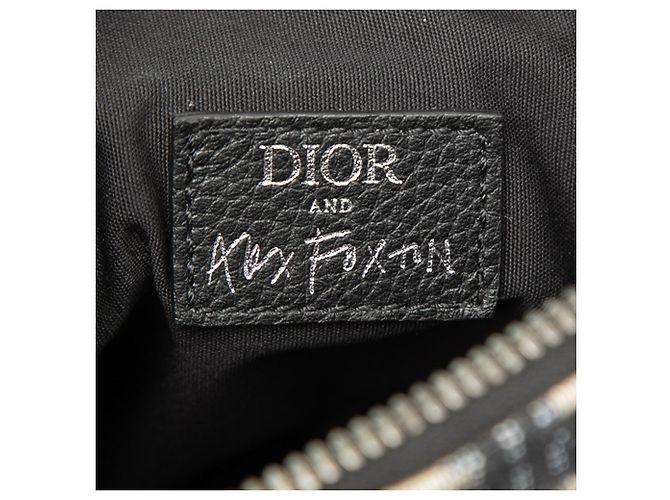 Borsa a tracolla Dior Alex Foxton Oblique Canvas blu - vista 5