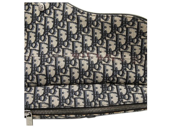 Borsa a tracolla Dior Alex Foxton Oblique Canvas blu - vista 7