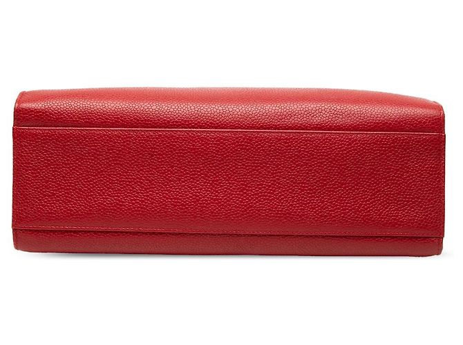 Tote Chanel CC Caviar Turn Lock Chain Rouge - vue 3
