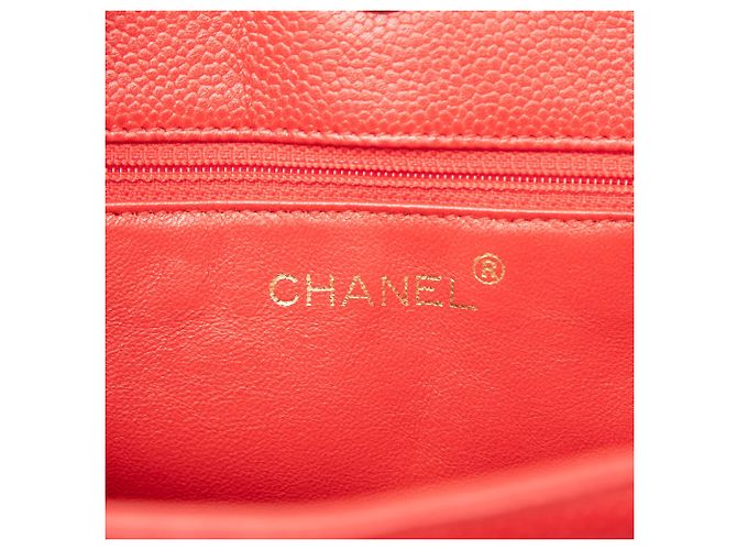 Tote Chanel CC Caviar Turn Lock Chain Rouge - vue 5