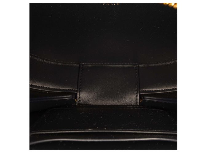 Borsa a tracolla CD Oval in pelle nera e tela Oblique Dior Nero - vista 4