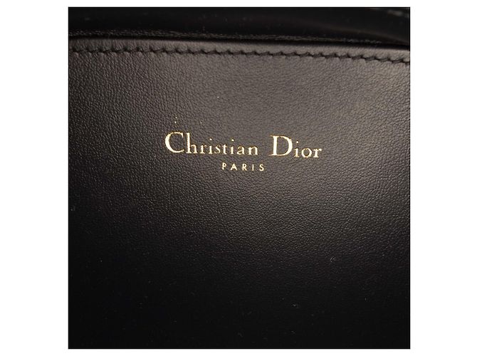 Borsa a tracolla CD Oval in pelle nera e tela Oblique Dior Nero - vista 5