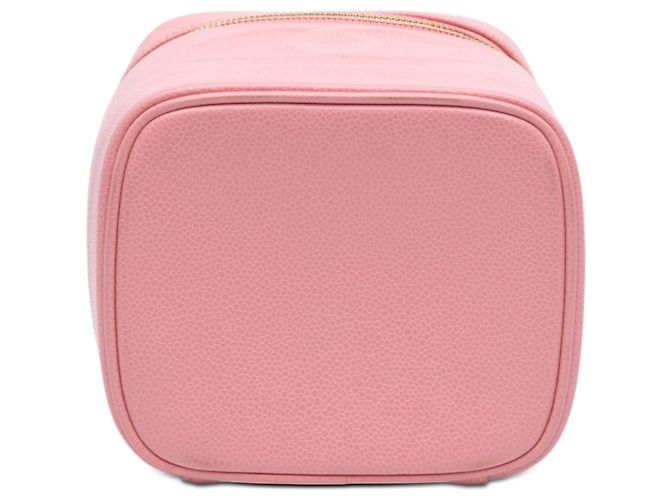 Vanity Beauty case Chanel CC Caviar rosa - vista 3