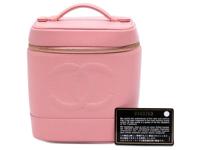 Vanity Beauty case Chanel CC Caviar rosa - vista 7