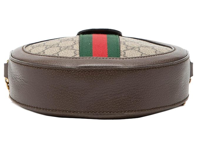 Gucci Mini GG Supreme Web Ophidia runde Umhängetasche beige - Ansicht 3