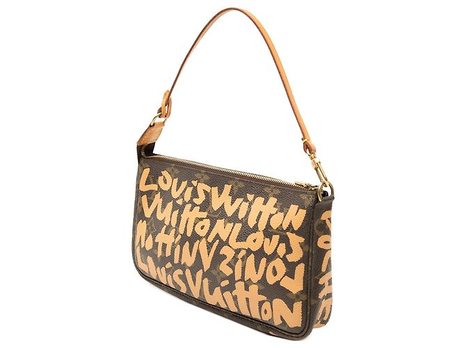 Bolso de hombro Louis Vuitton Stephen Sprouse Monogram Graffiti Marrón Castaño - vista 2
