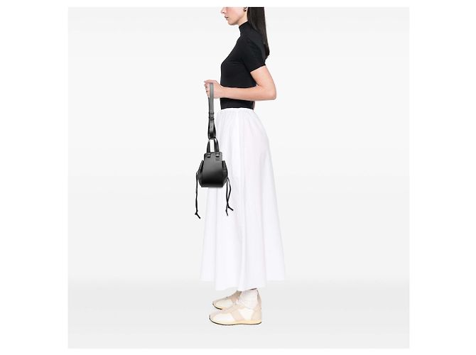 Schwarze LOEWE Small Leather Drawstring Hammock Tasche - Ansicht 7