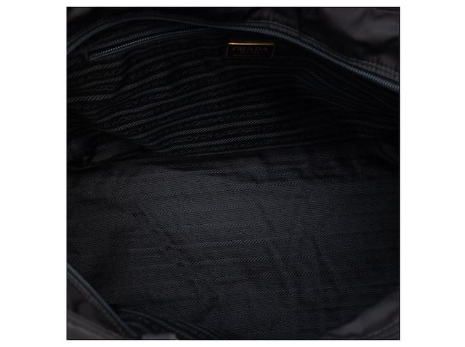 Tote Tessuto nero con manico perlato Prada - vista 4