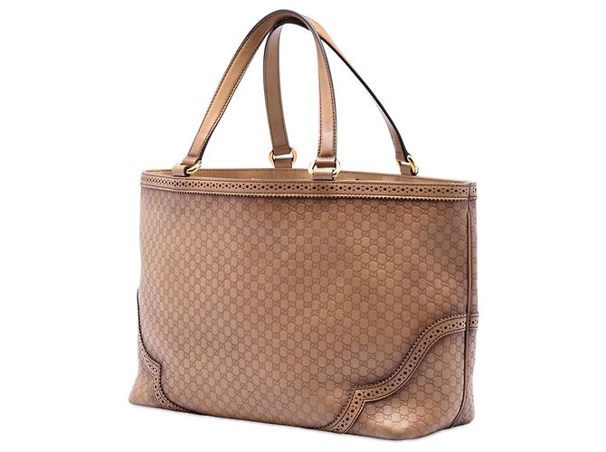 Tote Duilio Brogue Large Microguccissima marrone Gucci - vista 2