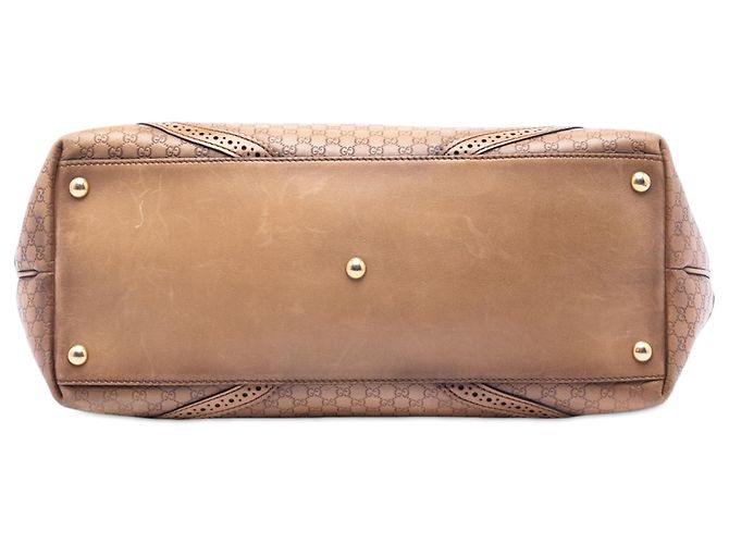 Tote Duilio Brogue Large Microguccissima marrone Gucci - vista 3