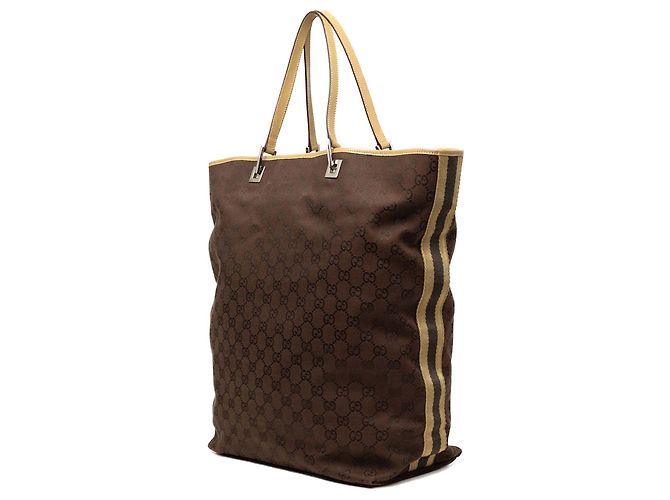 Borsa Shopper Large GG Canvas marrone Gucci - vista 2