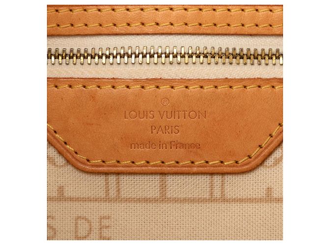 Borsa Tote Louis Vuitton Damier Azur Neverfull PM bianca Bianco - vista 5