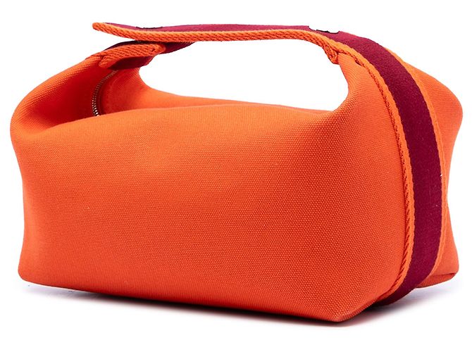 Custodia Orange Hermès Small Toile Bride A Brac Arancione - vista 2