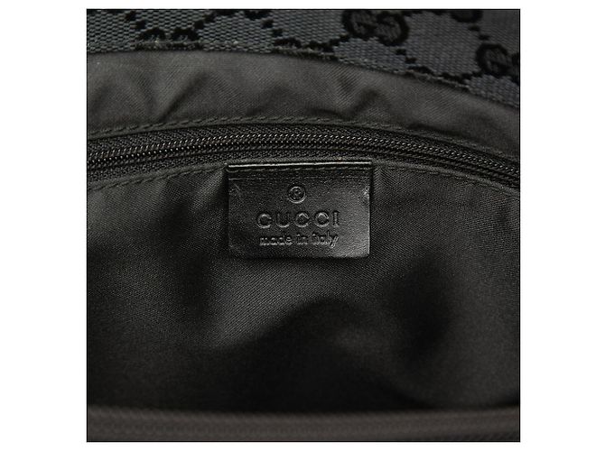 Borsa Gucci GG Canvas Bamboo grigia Grigio - vista 5