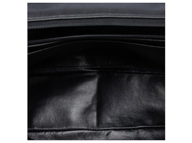 Borsa a tracolla Chanel Jumbo Classic in agnello traforato nero - vista 4