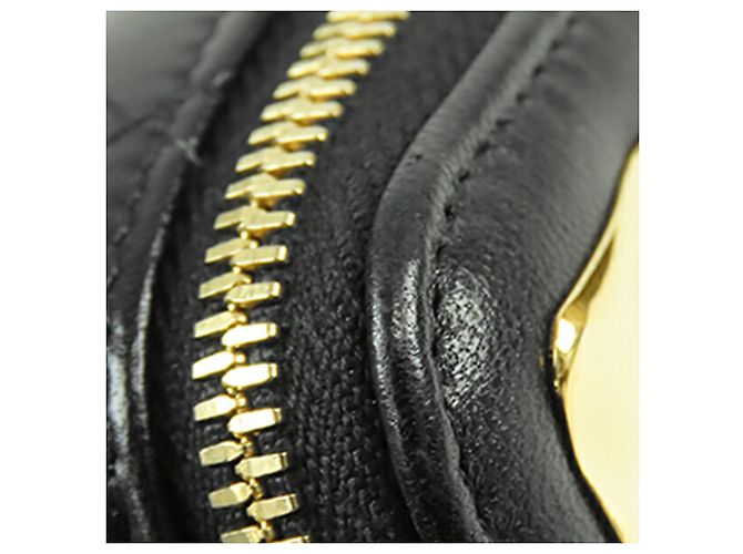 Vanity Borsa a tracolla Chanel Extra Mini CC trapuntata con placca dorata nera Nero - vista 11