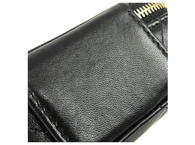 Vanity Borsa a tracolla Chanel Extra Mini CC trapuntata con placca dorata nera Nero - vista 12