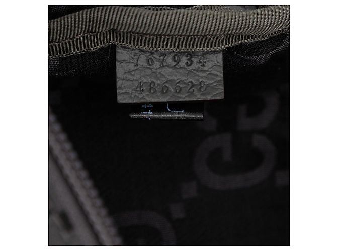Borsa a tracolla in nylon ripstop GG grigio Gucci - vista 6