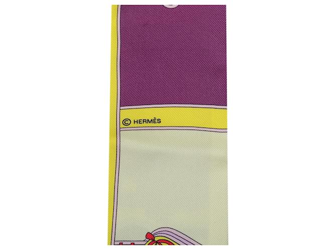 Sciarpa in seta Twilly Hermès Camails gialla Giallo - vista 4