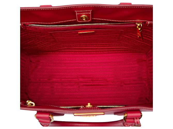 Borsa Prada Bicolor Saffiano Lux Arancione - vista 4