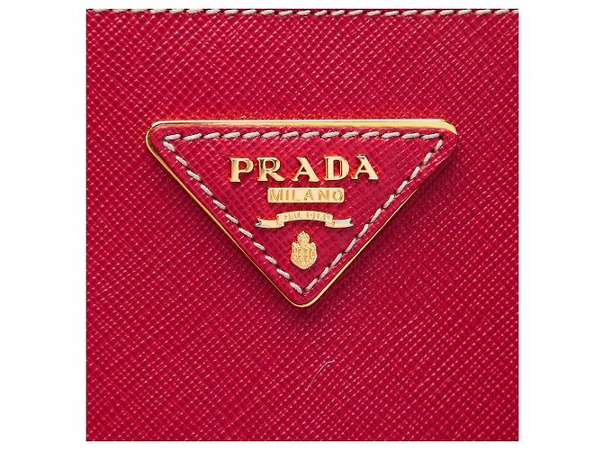 Borsa Prada Bicolor Saffiano Lux Arancione - vista 5
