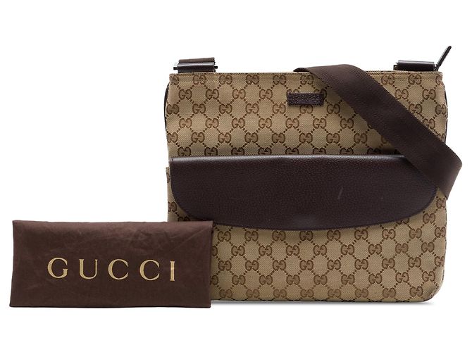 Borsa a tracolla Gucci GG Canvas beige - vista 7
