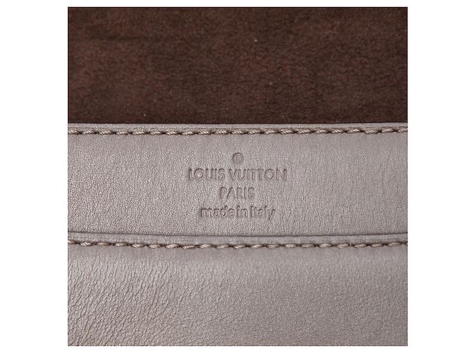 Bolsa de ombro Louis Vuitton Louise Chain MM em couro cinza - vista 5
