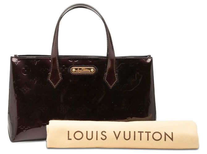 Borsa Louis Vuitton Monogram Vernis Wilshire PM viola Porpora - vista 8