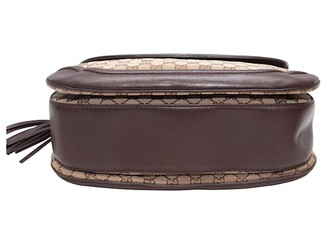 Bamboo Borsa con manico in bambù e monogramma Gucci marrone - vista 5