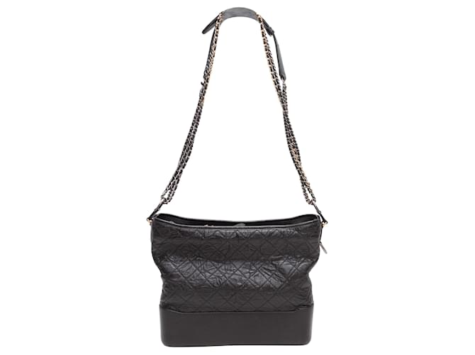 Borsa Hobo Chanel Gabrielle nera Nero - vista 3
