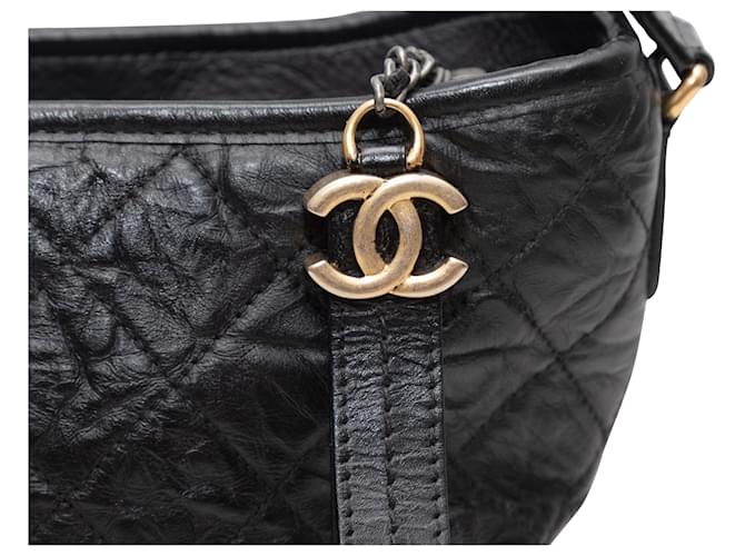 Borsa Hobo Chanel Gabrielle nera Nero - vista 6