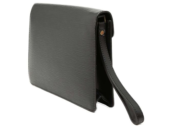 Clutch Louis Vuitton Epi Pochette Sellier Dragonne nera Nero - vista 2