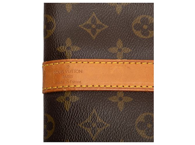 Borsa da viaggio marrone Louis Vuitton Monogram Keepall Bandouliere 60 - vista 6
