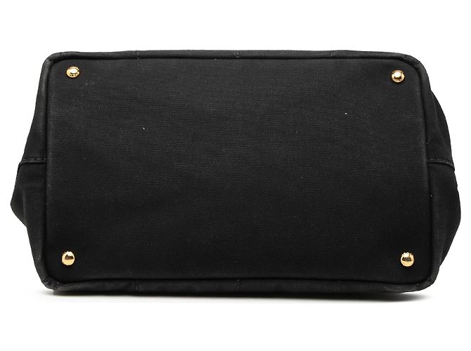 Tote Borsa satchel in tela Canapa Prada nera con logo Nero - vista 3