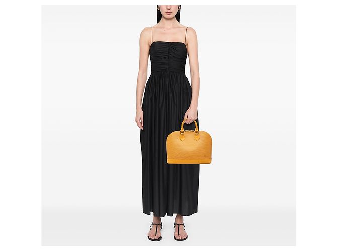 Borsa Louis Vuitton Epi Alma PM Gialla Giallo - vista 6