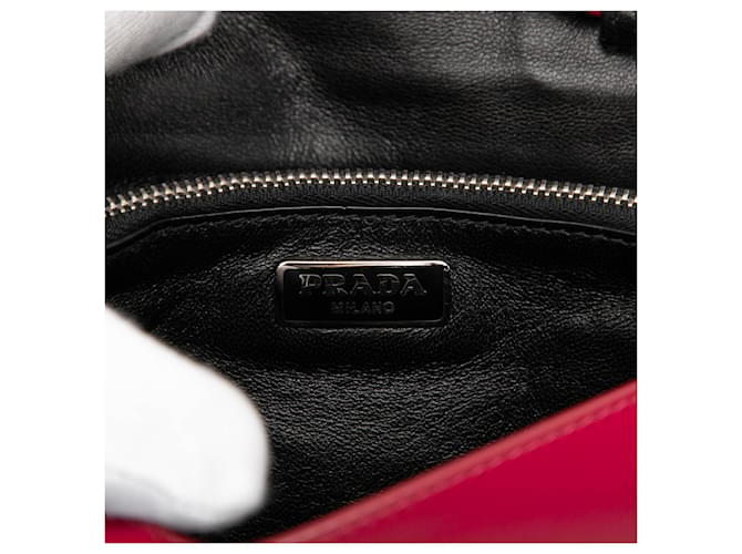 Borsa a tracolla Prada Box Calf rosa - vista 5